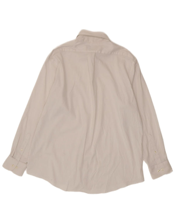 Chaps Mens Regular Fit Shirt Size 17 1/2 Large White Cotton