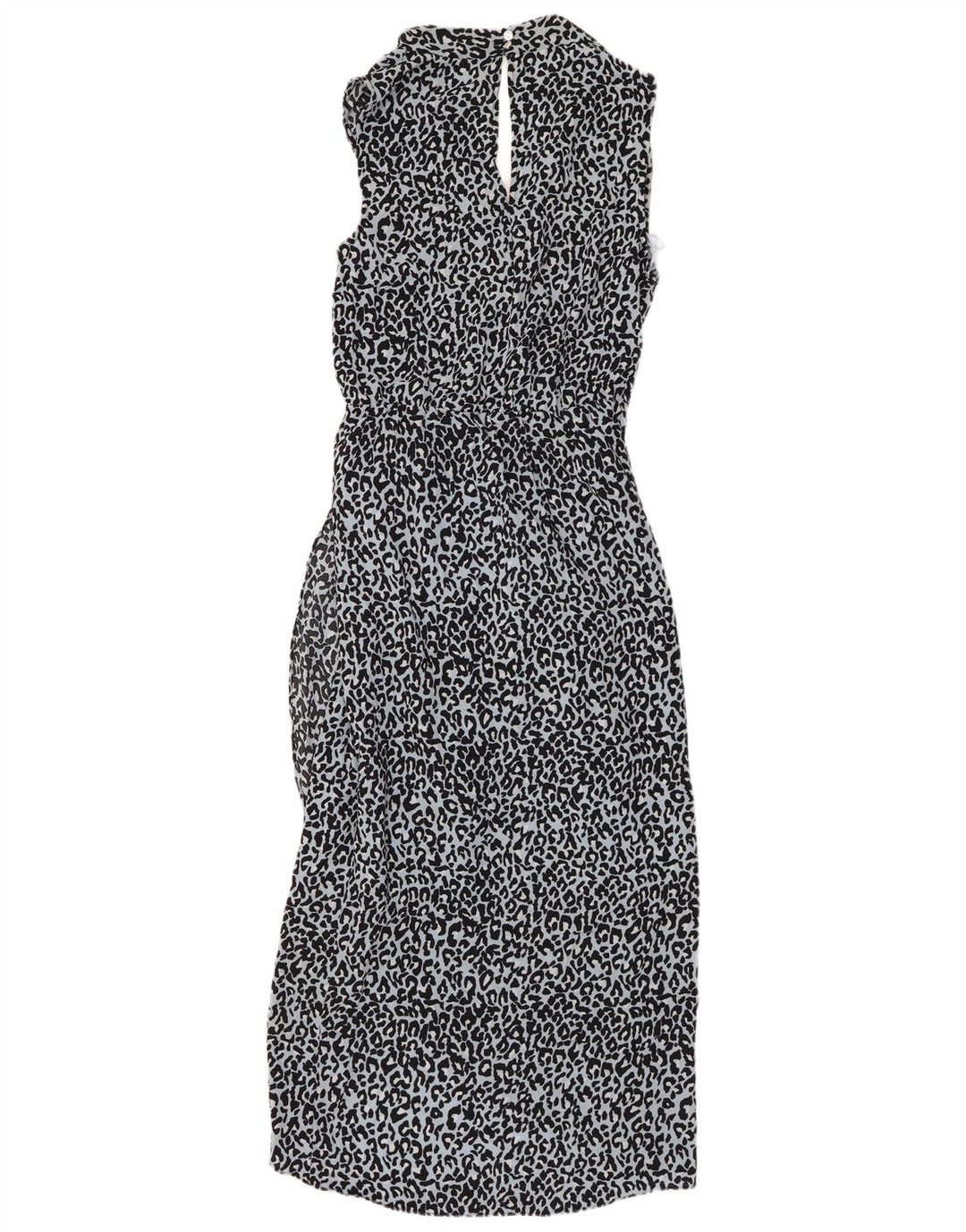 Rochie maxi fără mâneci pentru femei OASIS UK 10 Poliester cu imprimeu animal mic albastru