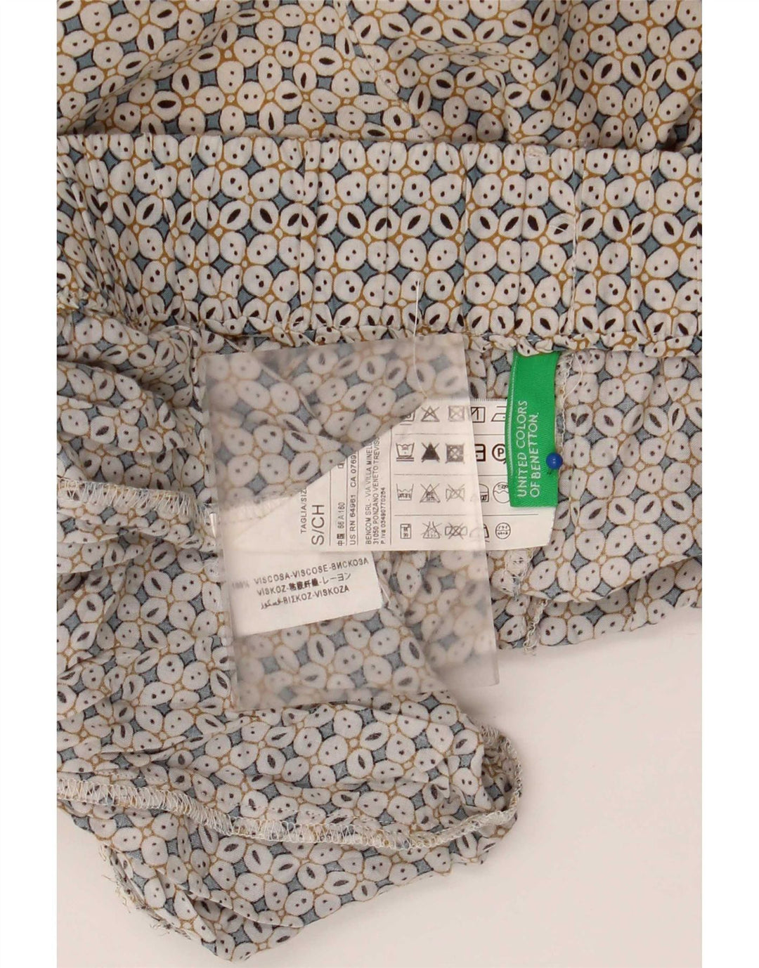 Pantaloni casual pentru femei Benetton Mici W30 L29 Multicolori Geometric