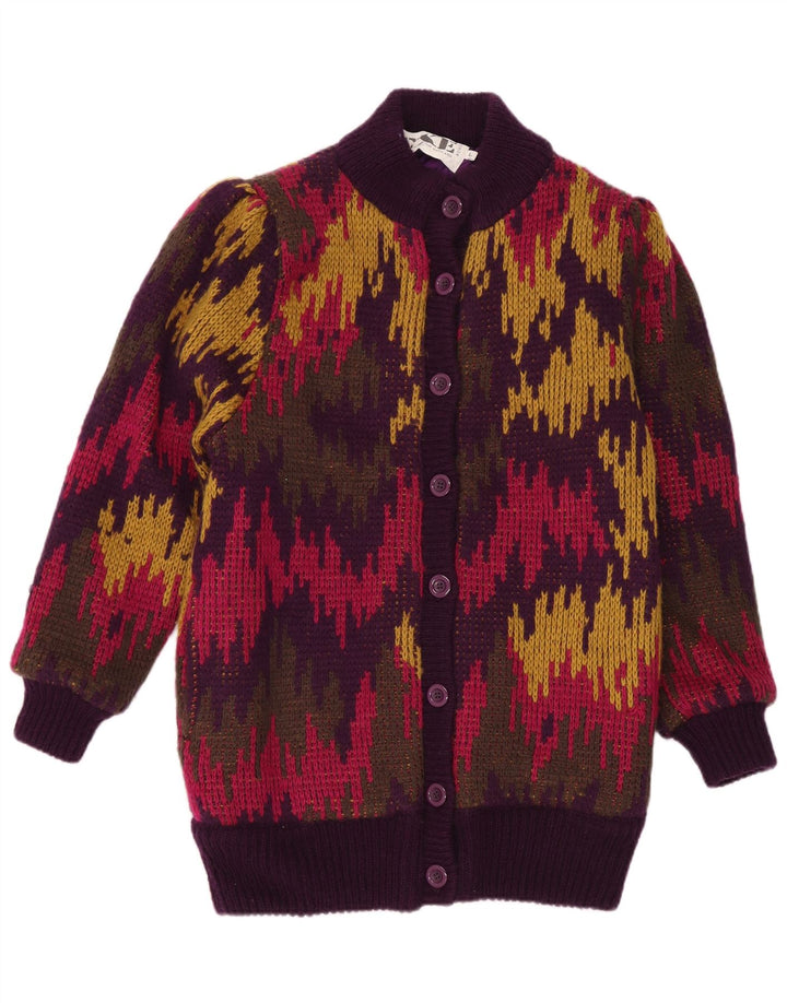 Pulover cardigan cu model abstract EXE pentru femei UK 16 mare multicolor