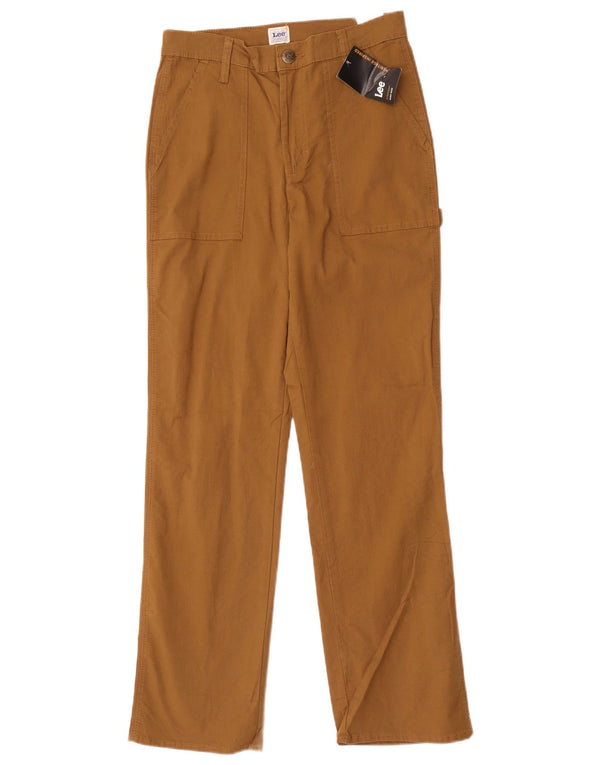 Lee Womens Workwear Pantaloni casual cu talie înaltă US 6 Medium W28 L30 Maro