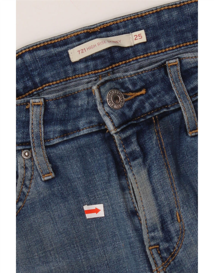 Blugi skinny cu talie înaltă 721 pentru femei LEVI'S L25 L30 bumbac albastru