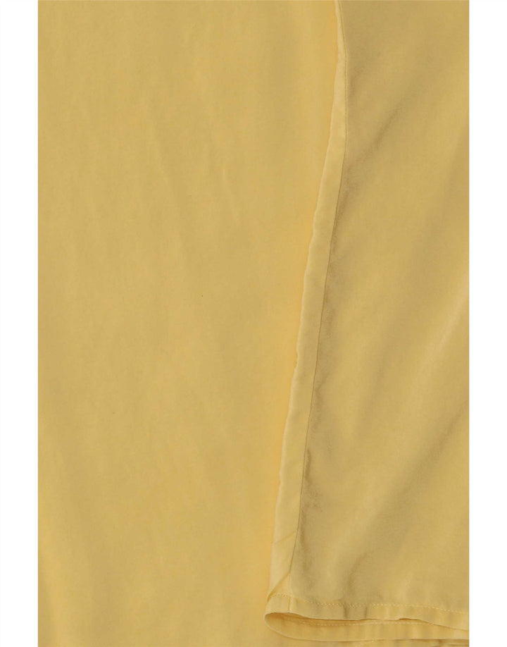 Vintage Womens Bluse Top UK 16 Large Yellow