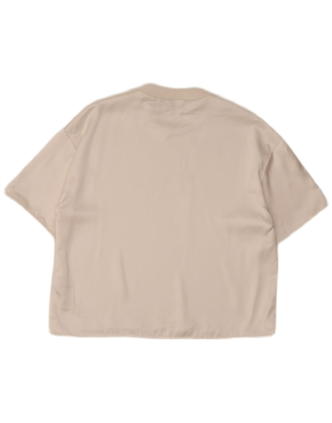 Tricou pentru femei Zara, cu croiala largi, UK 14 Poliester alb mediu