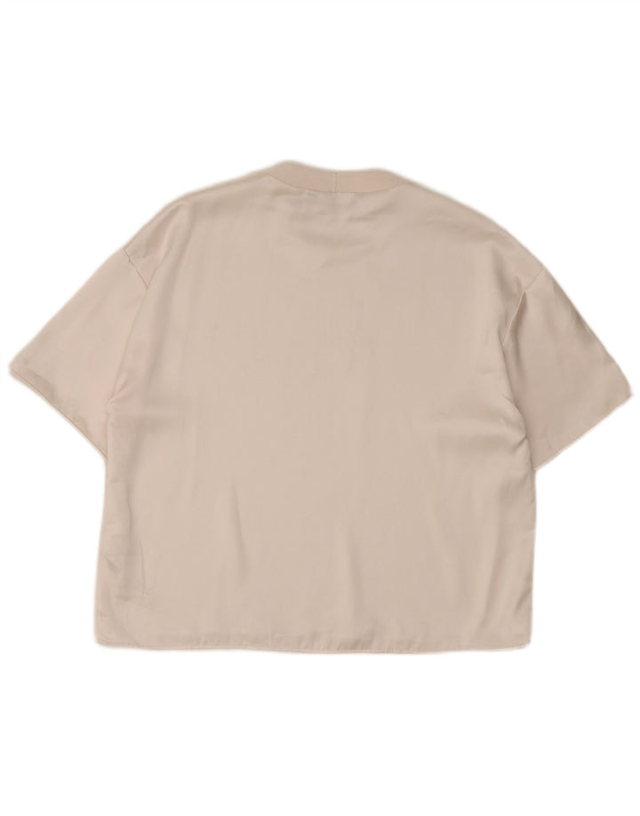 Tricou pentru femei Zara, cu croiala largi, UK 14 Poliester alb mediu