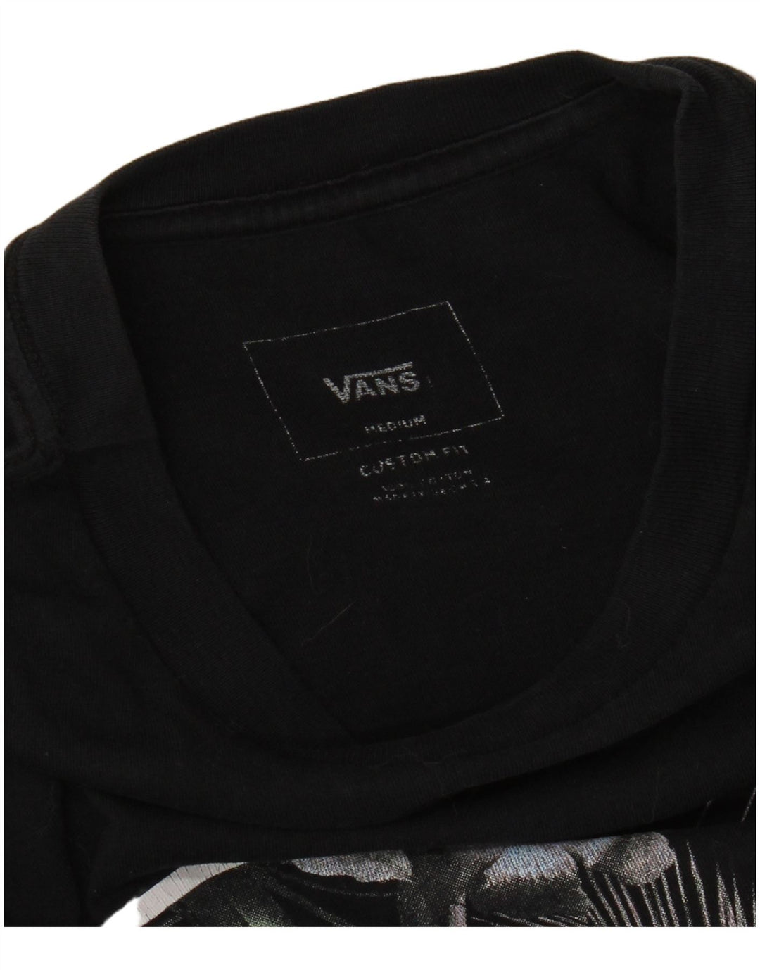 Tricou grafic personalizat VANS pentru bărbați Top, bumbac mediu negru