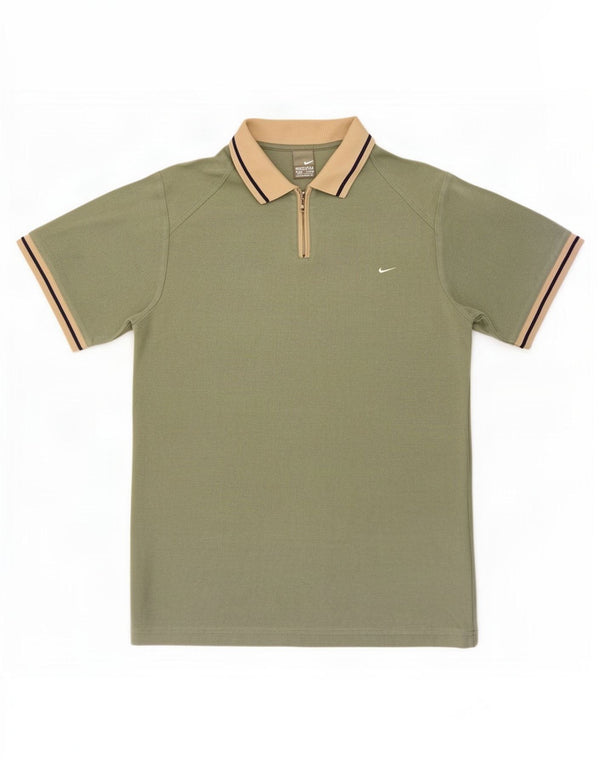 Tricou polo Nike pentru bărbați Marea Britanie 39/41 Bumbac color kaki mediu