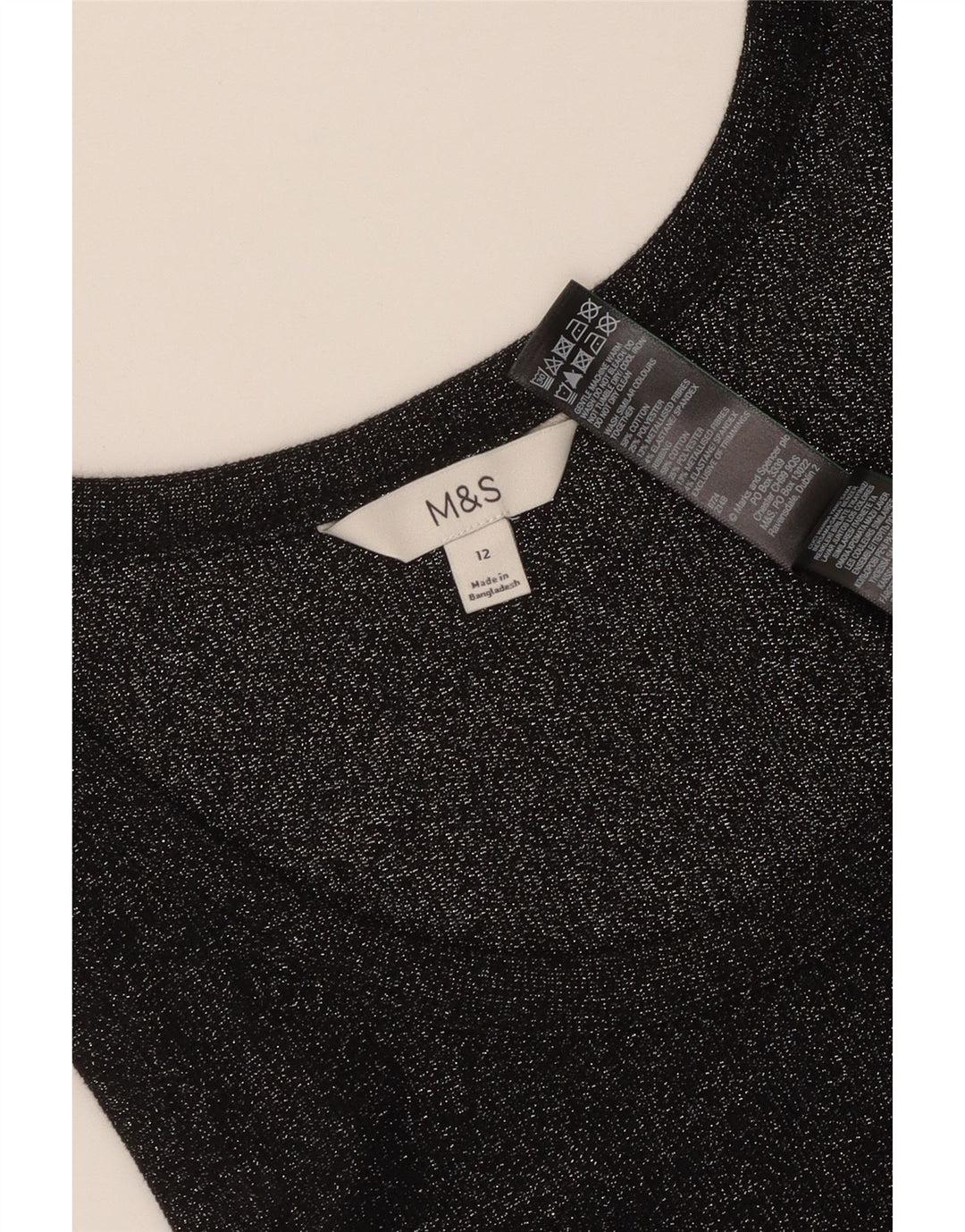 Vestă pentru femei Marks & Spencer UK 12 Medium Black Flecked Bumbac