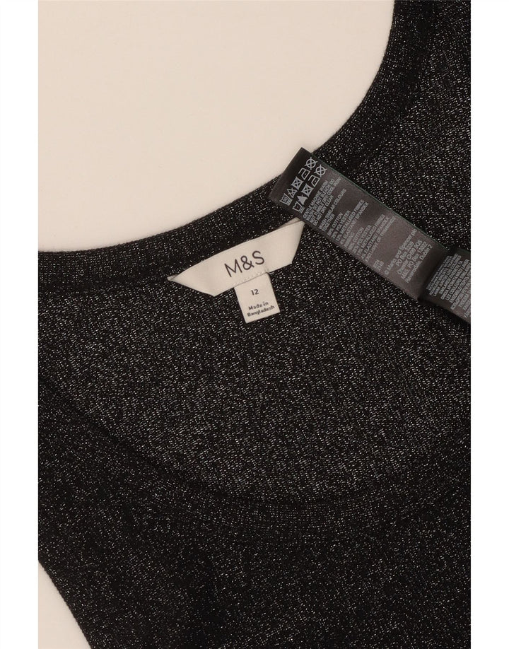 Vestă pentru femei Marks & Spencer UK 12 Medium Black Flecked Bumbac
