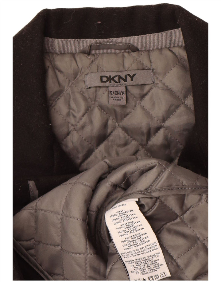 Palton pentru femei Dkny UK 10, mic, negru, poliester color bloc