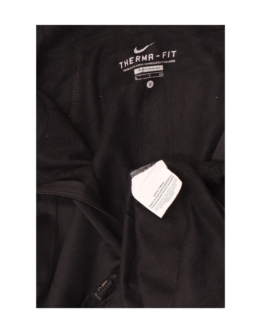 Pulover Nike pentru bărbați Therma-Fit, cu fermoar, poliester, negru
