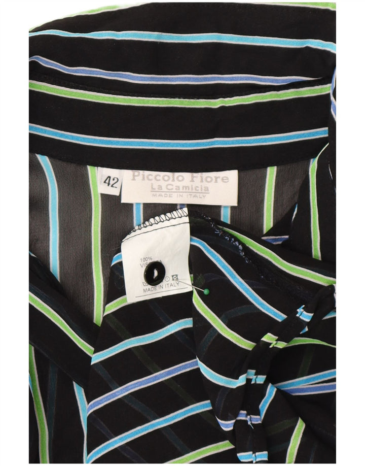 Bluză Vintage pentru Damă Cămașă See Through IT 42 Medium Black Dunge