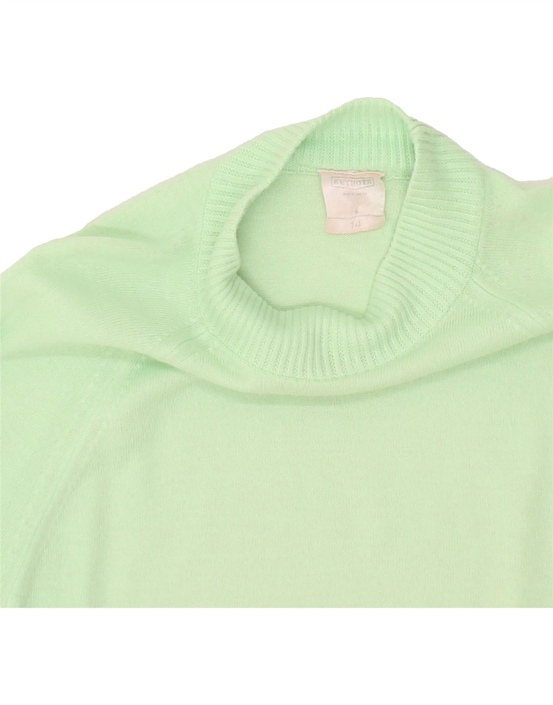 KEYNOTE Womens Turtle Neck Jumper Sweater UK 14 Medium Green Vintage Keynote and Second-Hand Keynote from Messina Hembry 