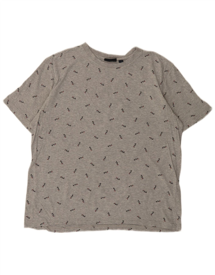 Tricou grafic pentru bărbați FILA Top mare bumbac gri