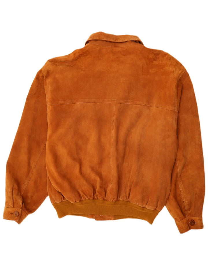 Jachetă bomber din piele intoarsa pentru barbati VINTAGE IT 52 XL din piele bej