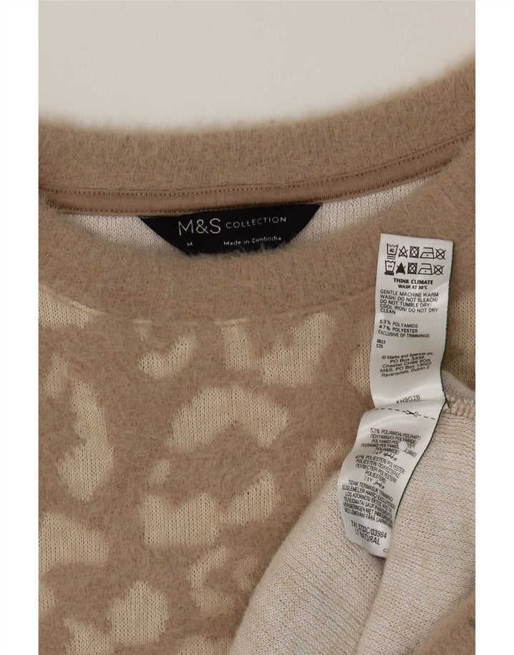 Pulover pentru femei Marks & Spencer cu decolteu rotund, maro mediu, UK 14