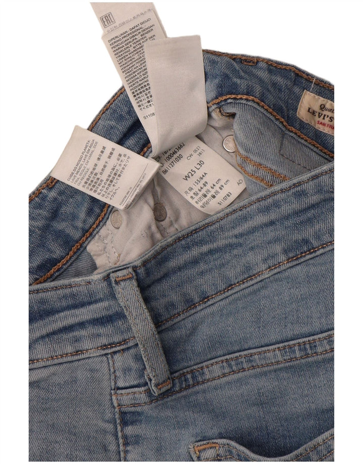Blugi Levi's 725, cu talie înaltă, pentru femei, L25 L30, bumbac albastru