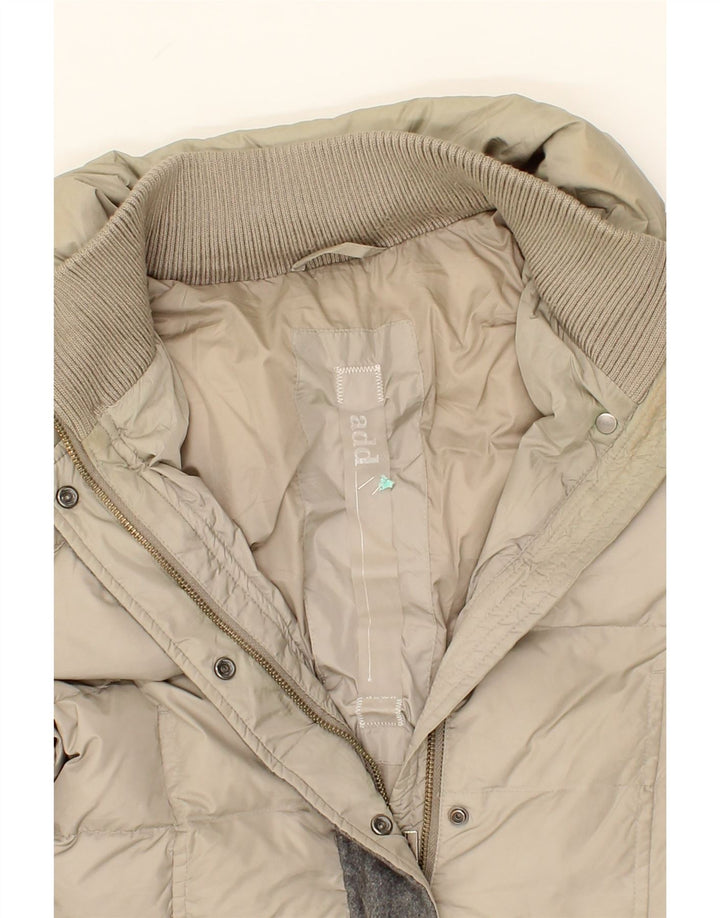 ADD Womens Padded Coat UK 14 Large Beige Colourblock Polyamide Vintage ADD and Second-Hand ADD from Messina Hembry 