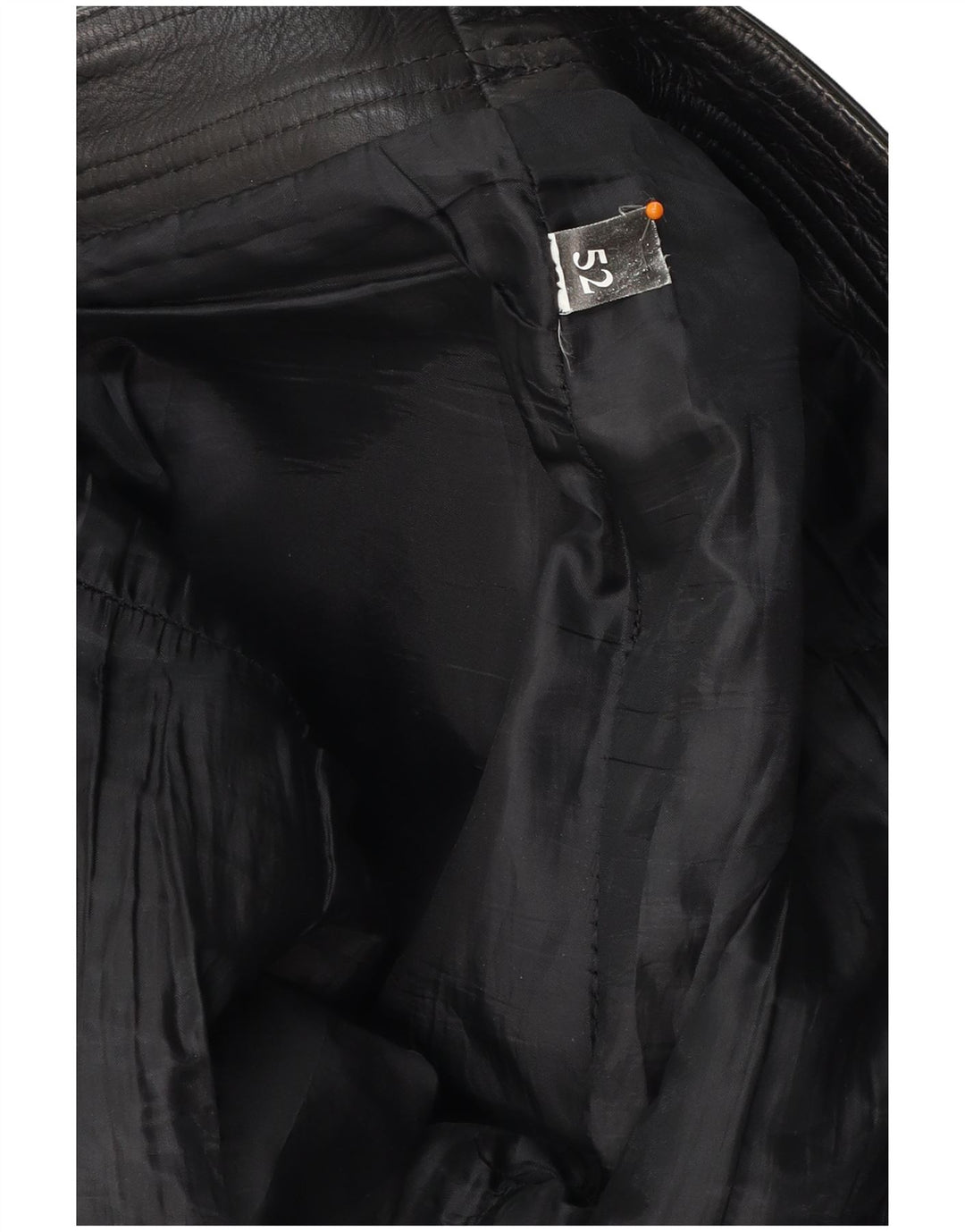 Pantaloni drepți din piele pentru bărbați VINTAGE L30 L30 negru