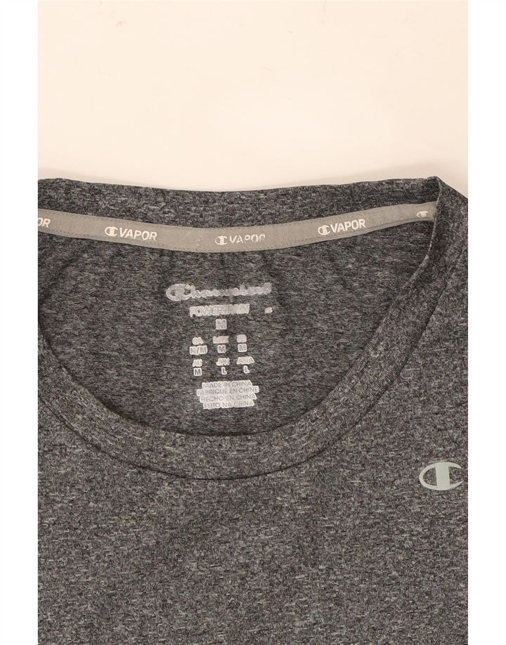 CHAMPION Womens T-Shirt Top UK 14 Medium Grey Flecked Vintage Champion and Second-Hand Champion from Messina Hembry 