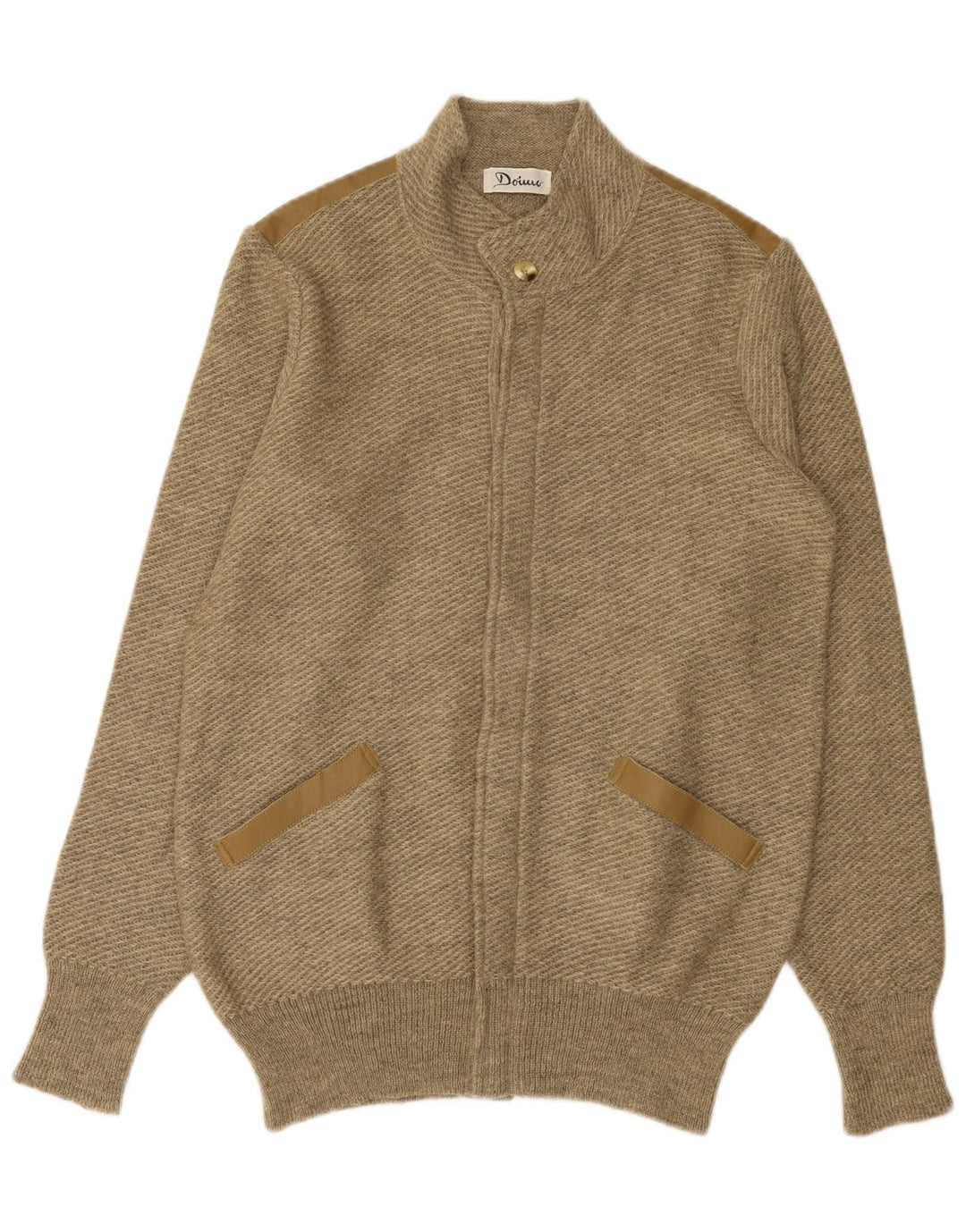 Pulover cardigan pentru bărbați VINTAGE Bej mediu