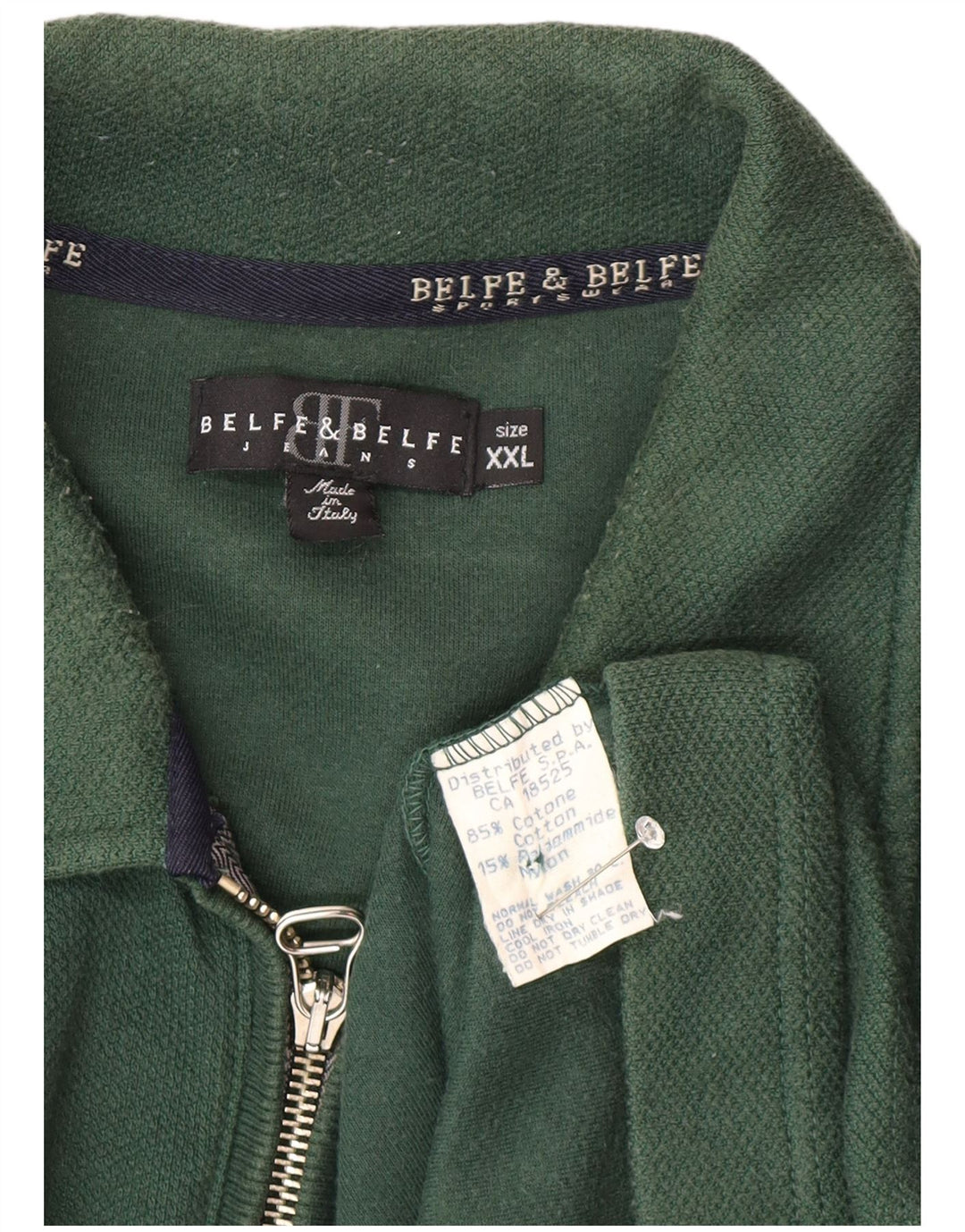 Jachetă de trening pentru bărbați Belfe & Belfe, bumbac verde 2XL