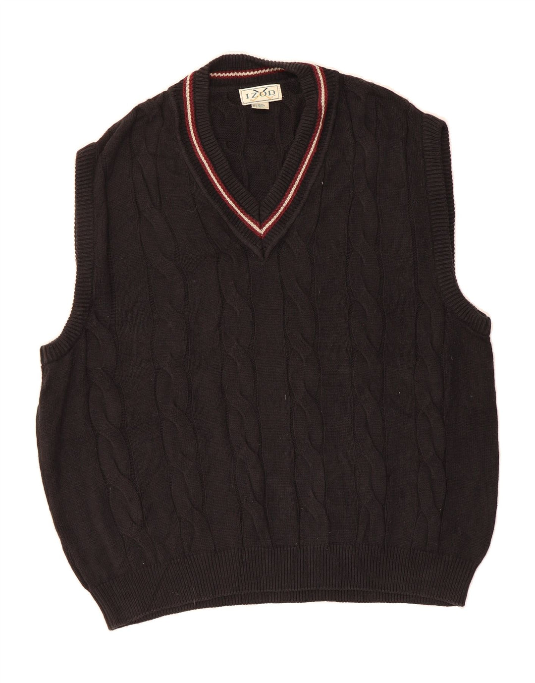 IZOD Mens Big Vest Tank Top 2XL Black Rayon Vintage Izod and Second-Hand Izod from Messina Hembry 