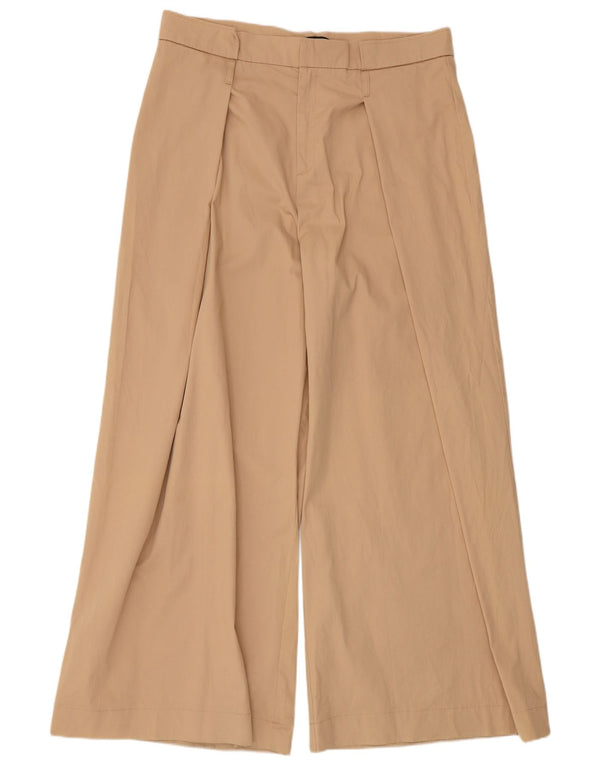 Pantaloni casual pentru femei cu talie înaltă Zara EU 38 2XL W34 L31 Bej