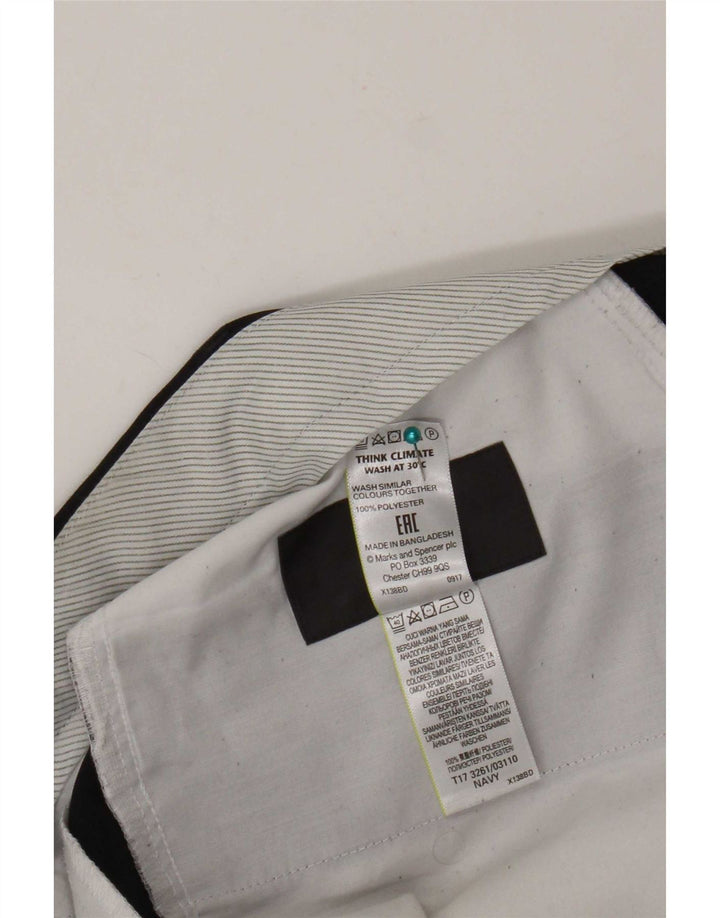 Pantaloni de costum obișnuiți pentru bărbați Marks & Spencer L36 L33 Poliester bleumarin