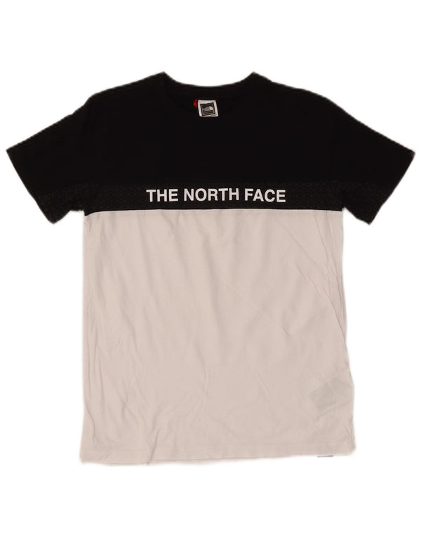 The North Face Boys Graphic T-Shirt Top 14-15 Years XL Black Colourblock