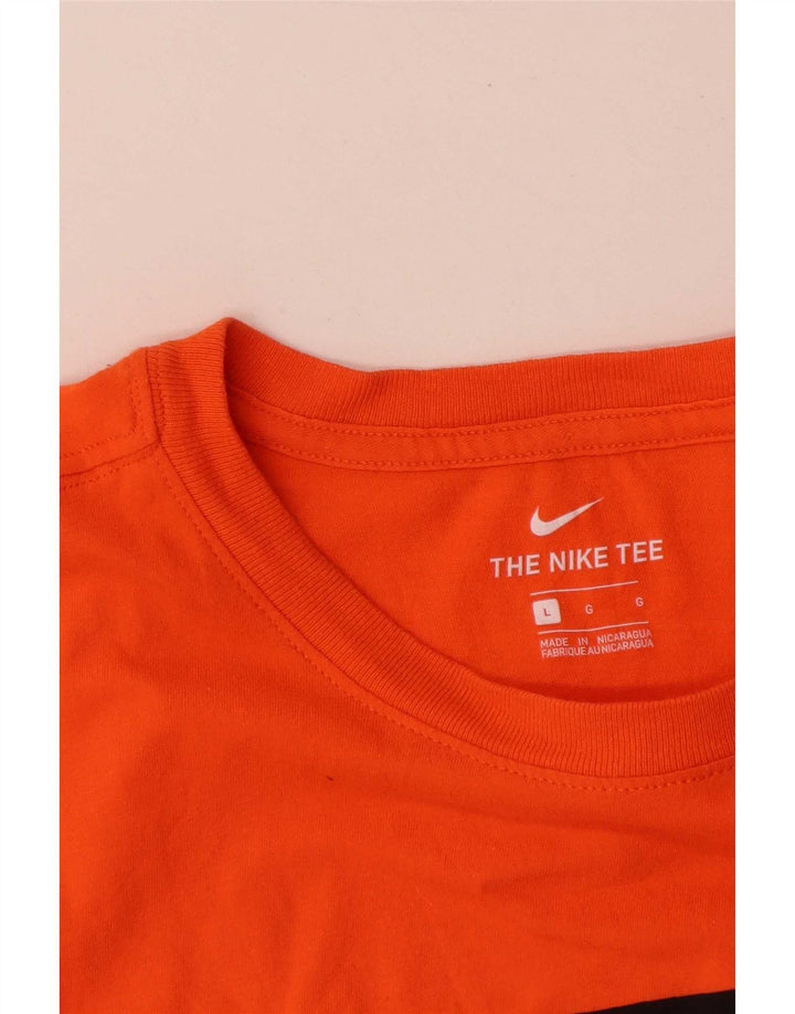 Tricou grafic Nike pentru bărbați Top mare din bumbac portocaliu