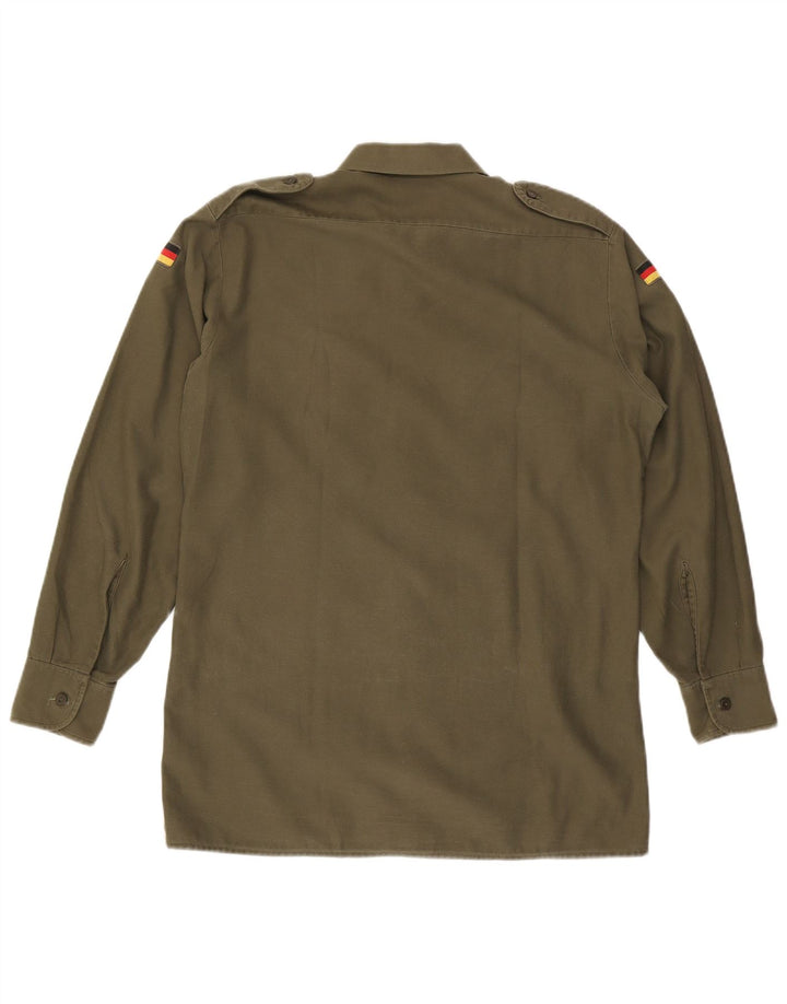 Cămașă militară vintage pentru bărbați, kaki mediu