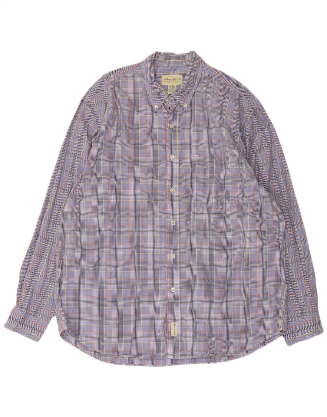Cămașă pentru bărbați Eddie Bauer XL Blue Check Bumbac