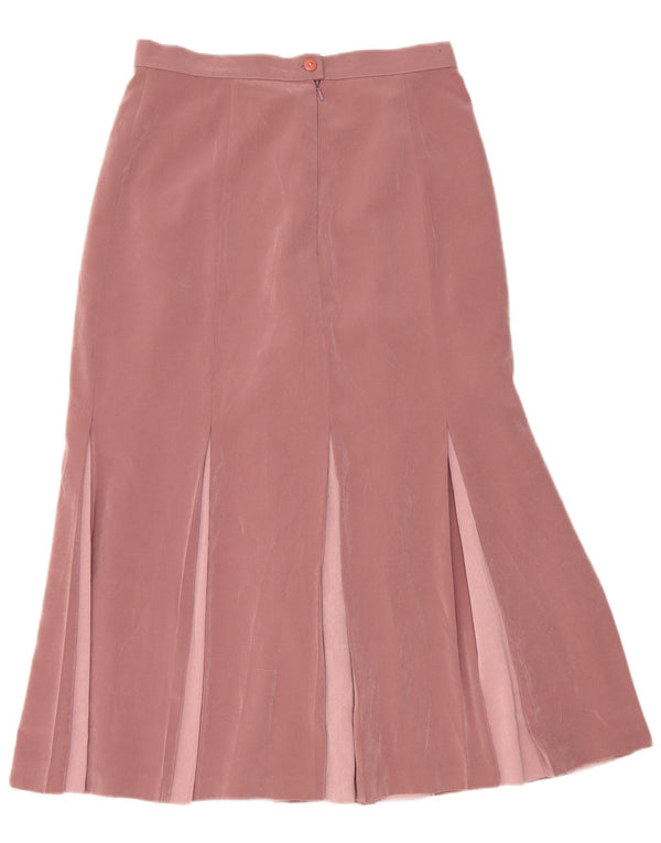 Jaques Vert Fusta plisată pentru femei UK 14 Medium W28 Pink Colorblock