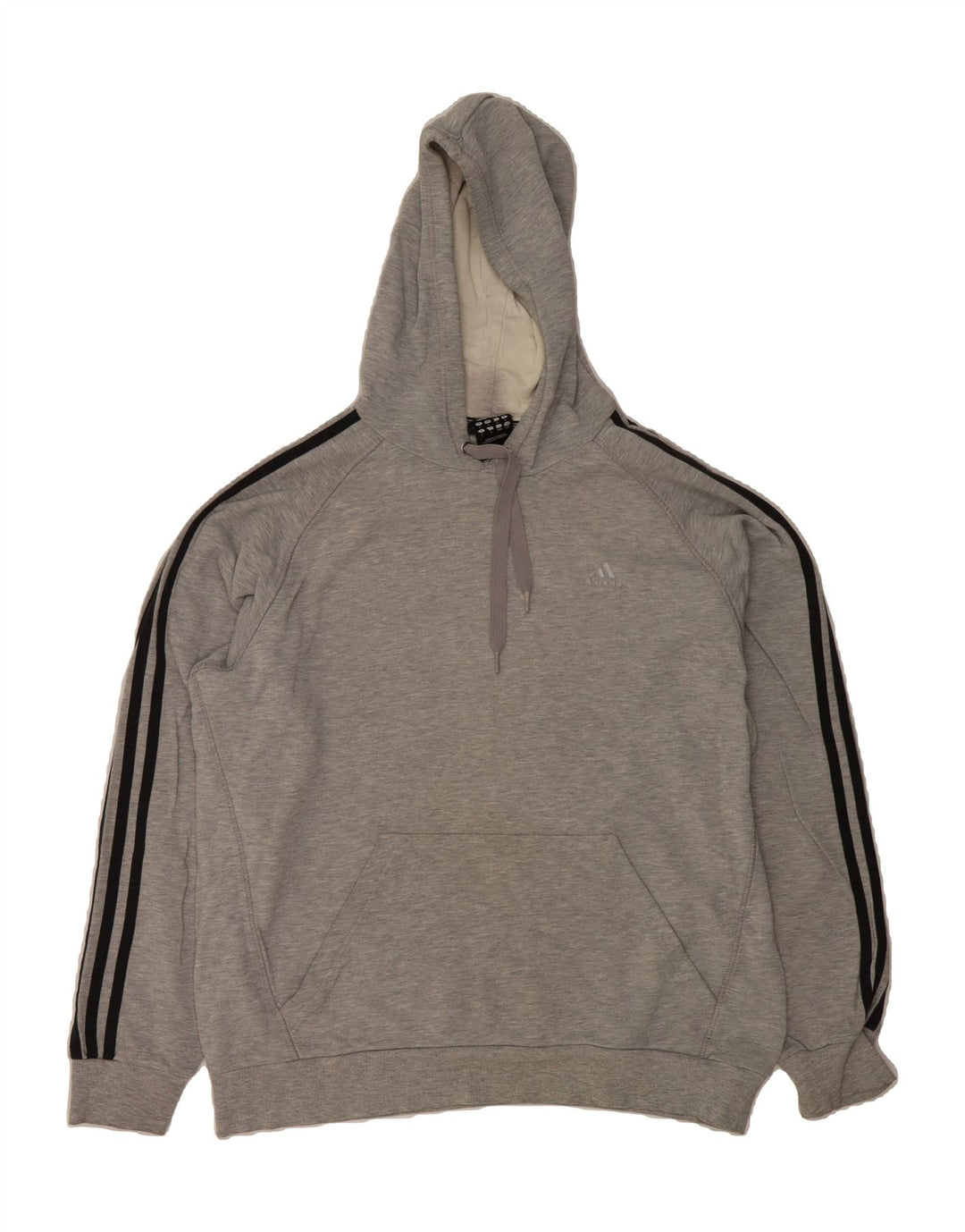 ADIDAS Mens Hoodie Jumper Large Grey Cotton Vintage Adidas and Second-Hand Adidas from Messina Hembry 