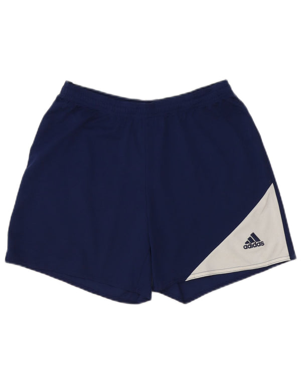 Pantaloni scurți sport Climalite Adidas pentru femei UK 10 Small Blue Colorblock