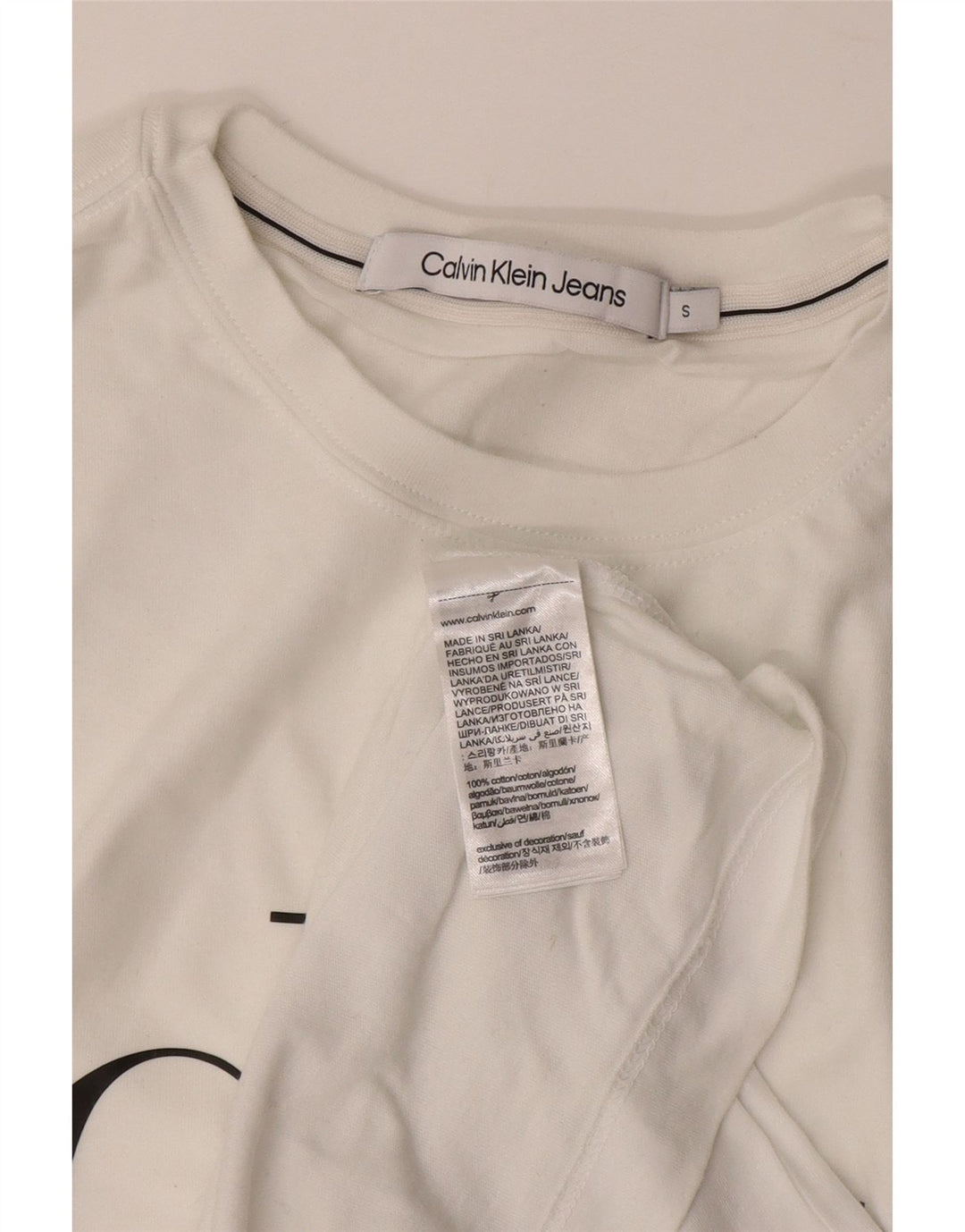 CALVIN KLEIN JEANS Tricou grafic pentru bărbați Top mic Bumbac alb