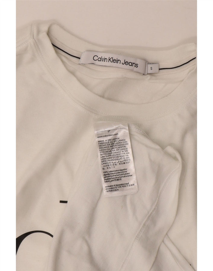 CALVIN KLEIN JEANS Tricou grafic pentru bărbați Top mic Bumbac alb