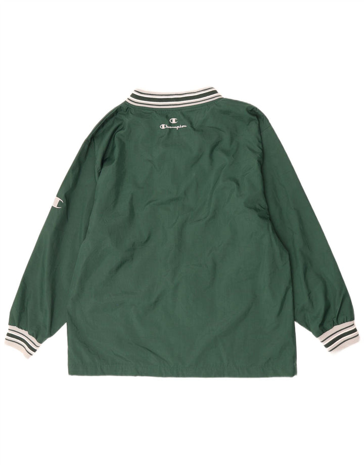 Jachetă de trening cu pulover grafic Champion pentru bărbați XL, verde, color block