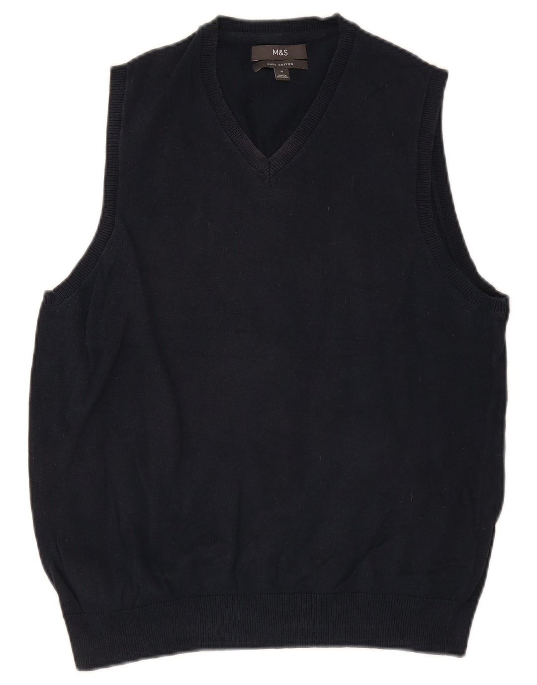Marks & Spencer Vestă pentru bărbați Tank Top Bumbac Mediu Bleumarin