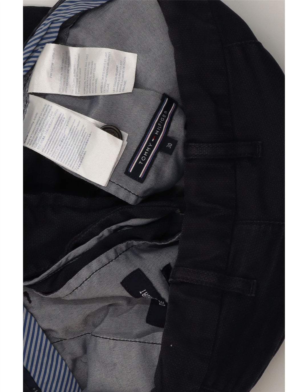 Pantaloni scurți chino TOMMY HILFIGER pentru bărbați W30, bumbac mediu albastru bleumarin