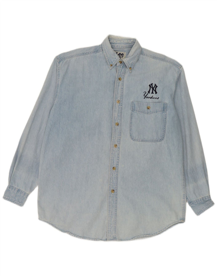 Cămașă Lee Mens Yankees din Denim, Bumbac Albastru Mediu