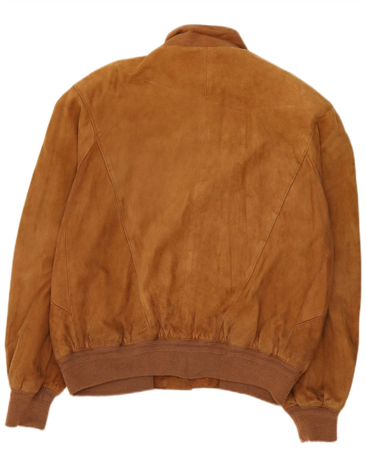 Bomber Vintage pentru bărbați din piele intoarsa IT 50 Large Beige