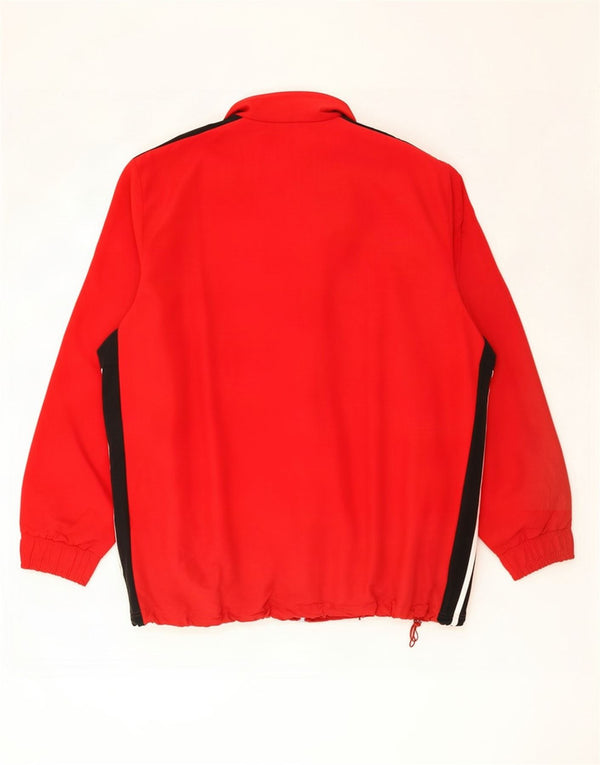 Jachetă de top pentru trening Adidas Climalite pentru bărbați, 3XL, poliester color bloc, roșu