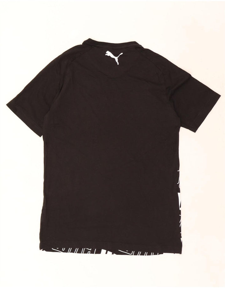 Tricou grafic Puma pentru bărbați Top mare din bumbac negru