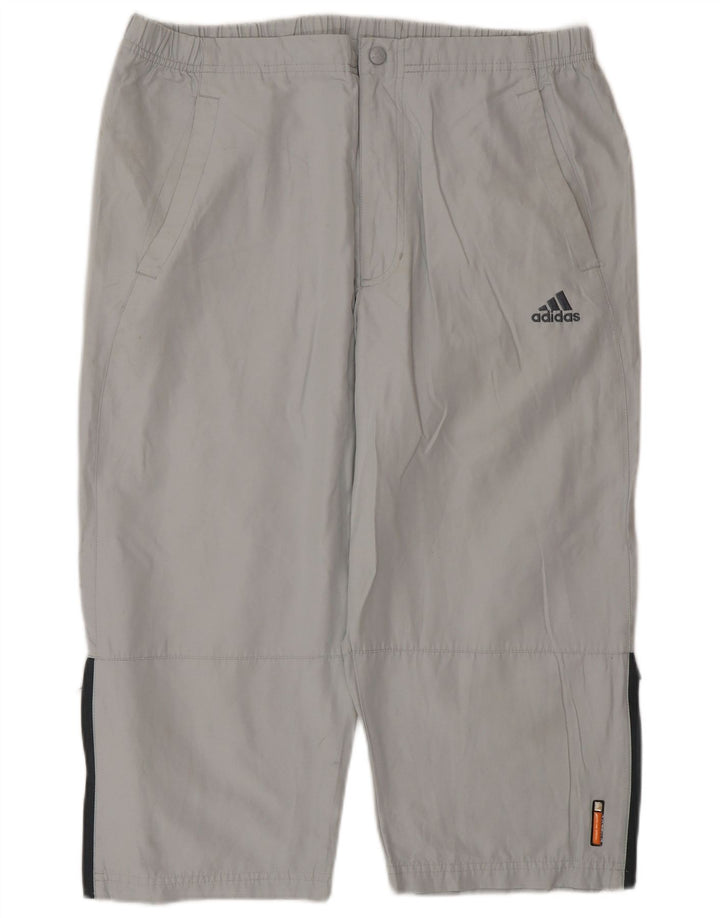 Pantaloni de trening Adidas Capri pentru bărbați, mari, gri, bumbac