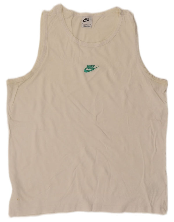 Nike Mens Vest Top Medium White Cotton