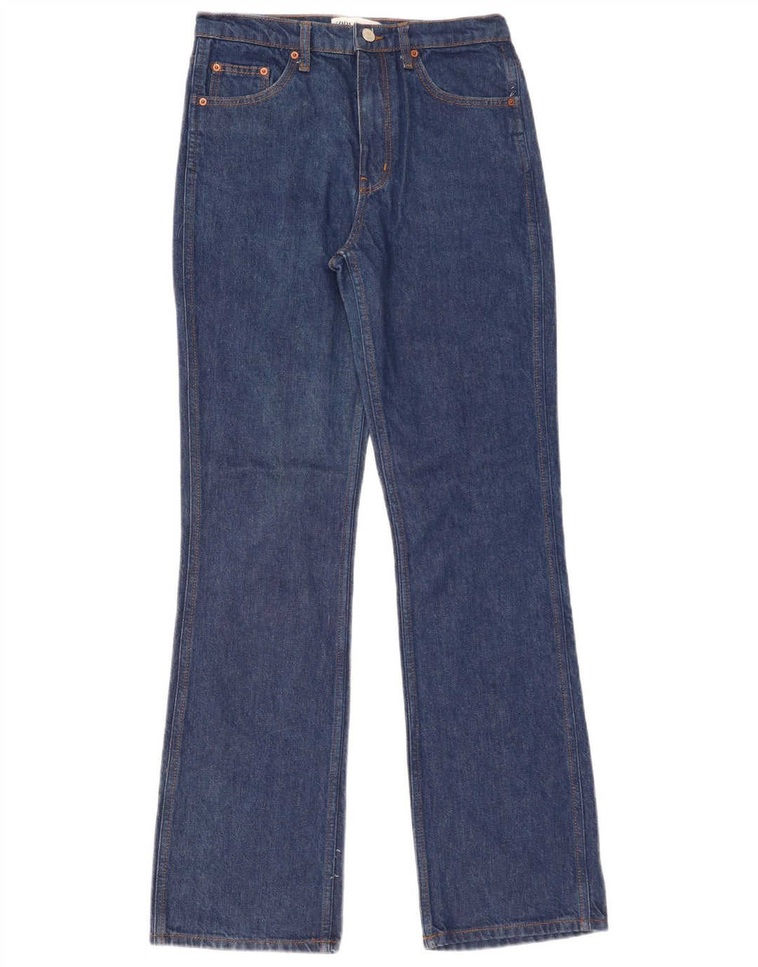 Blugi ZARA dama Bootcut EU 38 Mici W28 L34 Albastru