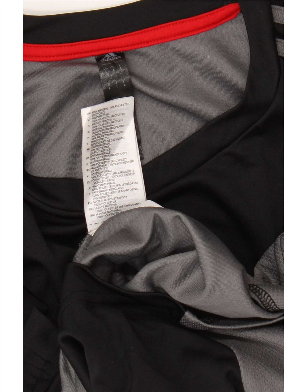 Tricou pentru bărbați Adidas Top mare, negru, poliester color bloc