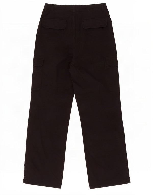 Pantaloni cargo drepti pentru femei Zara EU 44 XL W34 L32 bumbac negru